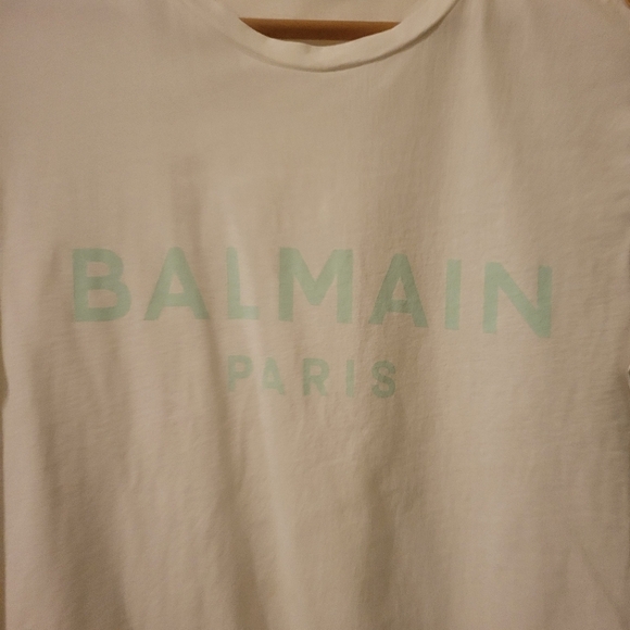 Balmain Gold Button Tee Shirt White S - Picture 2 of 9